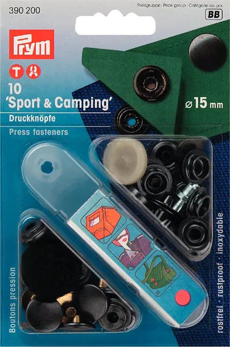 Prym 390200 Кнопки "Спорт & Кемпинг", диаметр 15мм-0