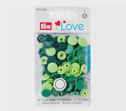 393001 Kнопки Color Snaps Prym Love, цвет зеленый, 12,4мм, 30шт, Prym