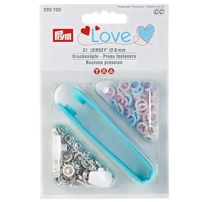 Prym 390700 Кнопки Джерси, цветные, 8мм, Prym Love-0