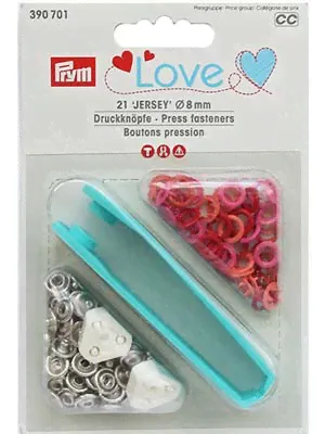 PRYM 390701 Кнопки Джерси, красные оттенки, 8мм, Prym Love