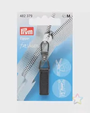 482379 Подвеска для молний, кожа, черный, 1шт, Prym черного цвета