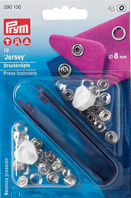390100 Prym Кнопки "Jersey" (кольцо) 8мм-0