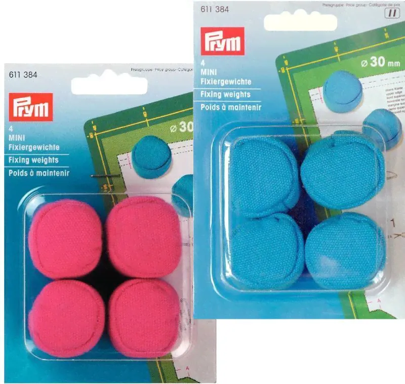 Фиксирующие гири MINI PRYM 611384 (голубые или розовые)